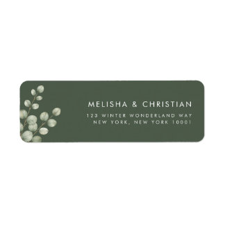 Etiqueta Casamento Moderno Minimalista Verde Salvia Eucalip