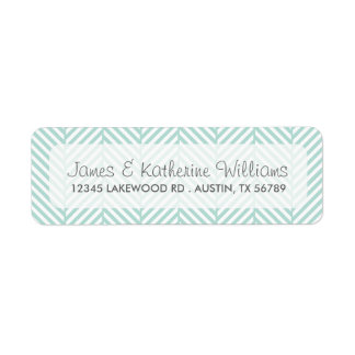 Etiqueta Casamento Moderno Mint Herringbone Chevron