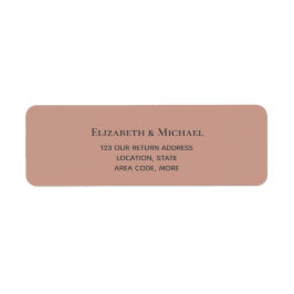 Etiqueta Casamento Monocromático de Terracotta