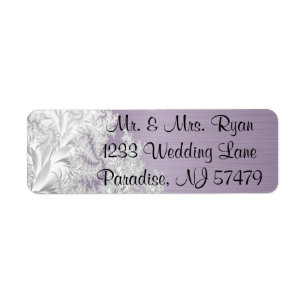 Etiqueta Casamento na moda moderno em um roxo Amethyst