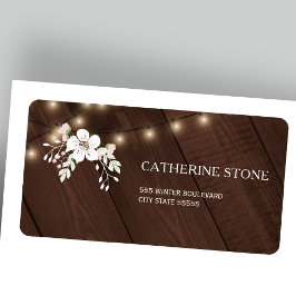 Etiqueta Casamento no inverno Elegante Rustico | Madeira de