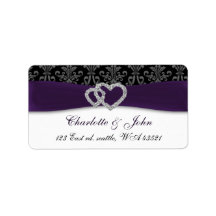 Casamento Purple Damask Diamante