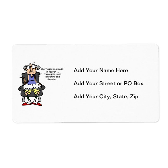 Etiqueta Casamento, Relâmpago, Humor Trovão (Frente)