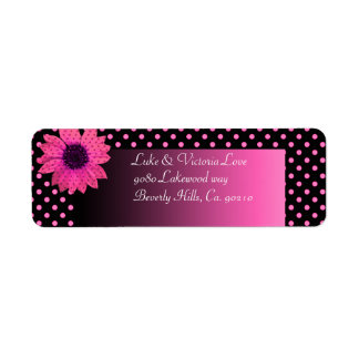 Etiqueta Casamento Rosa Daisy bolinhas