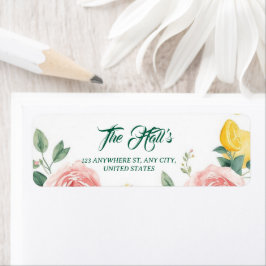 Etiqueta Casamento Rosa e Limão Mediterrâneo Blush