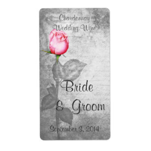 Etiqueta Casamento Rosa Rosa Rosa Rosa Rosa Cor-de-Vintage