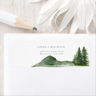 Etiqueta Casamento Russo da Floresta da Montanha da Madeira