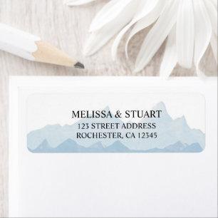 Etiqueta Casamento russo da serra de aquarela