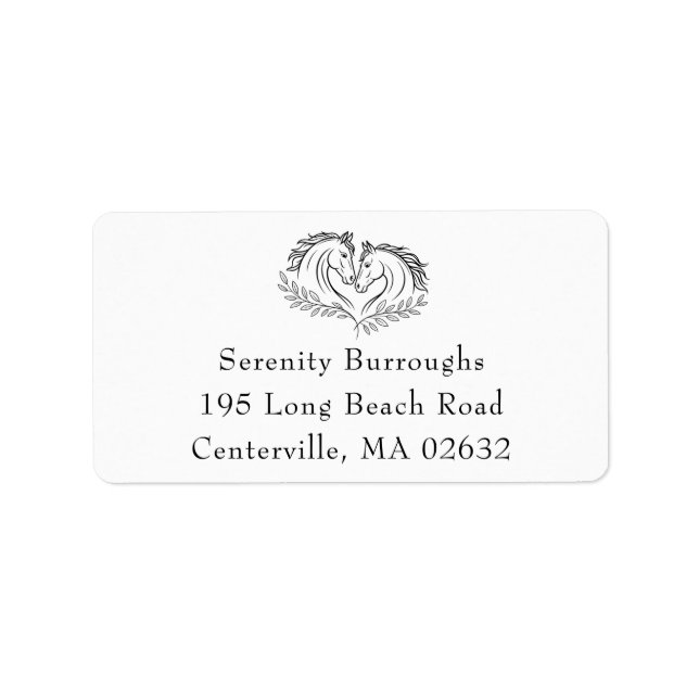 Etiqueta Casamento Russo Equestre Ocidental (Frente)