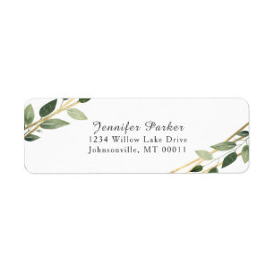 Etiqueta Casamento Russo Geométrico Verde e Dourado