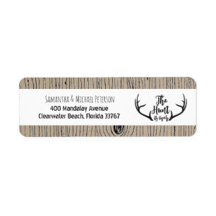 Etiqueta Casamento Rustic Antler Barnwood