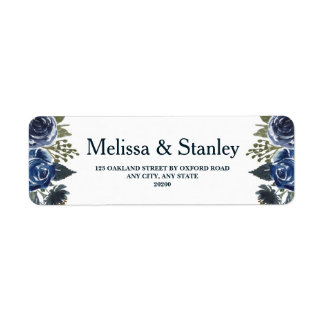 Etiqueta Casamento Rustic Blue Eucalyptus Watercolor