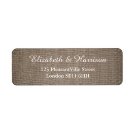 Etiqueta Casamento Rustic Burlap