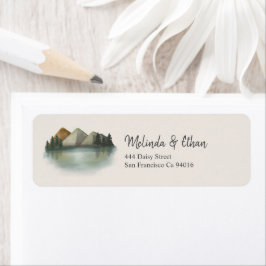 Etiqueta Casamento Rustic Mountain & Lake Evergreen