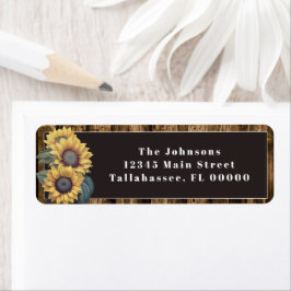 Etiqueta Casamento Rustic Sunflower