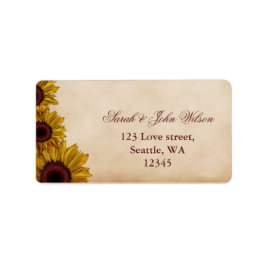 Etiqueta Casamento Rustic Sunflower