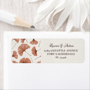 Etiqueta Casamento Rustic Terracotta Foliage 