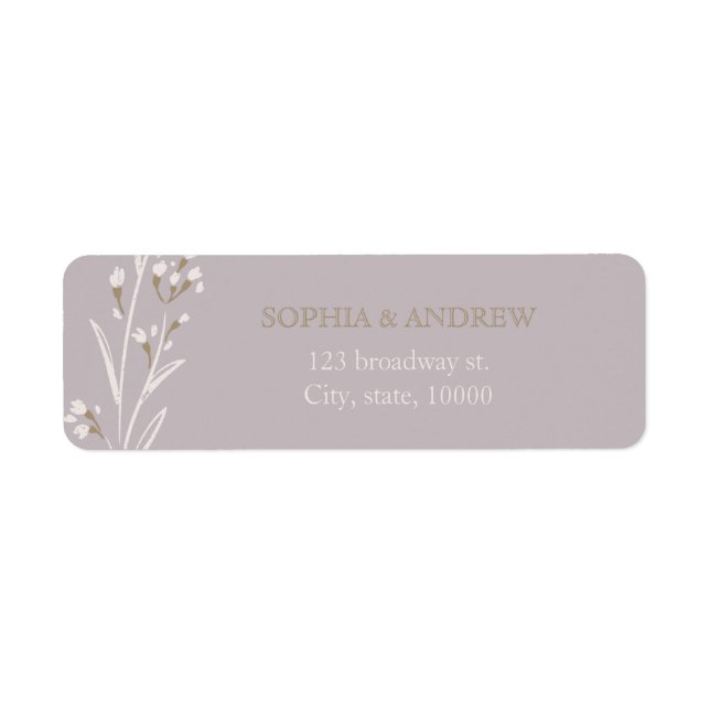 Etiqueta Casamento rústico floral elegante e personalizado (Frente)