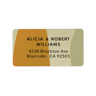 Etiqueta Casamento Simples Tendy Abstrato Minimalista