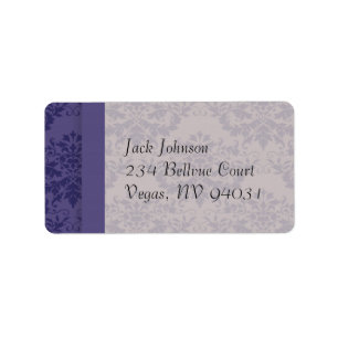 Etiqueta Casamento tema damasco do roxo real