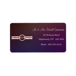 Etiqueta Casamento Turbinante Moderno Elegante e Rosa