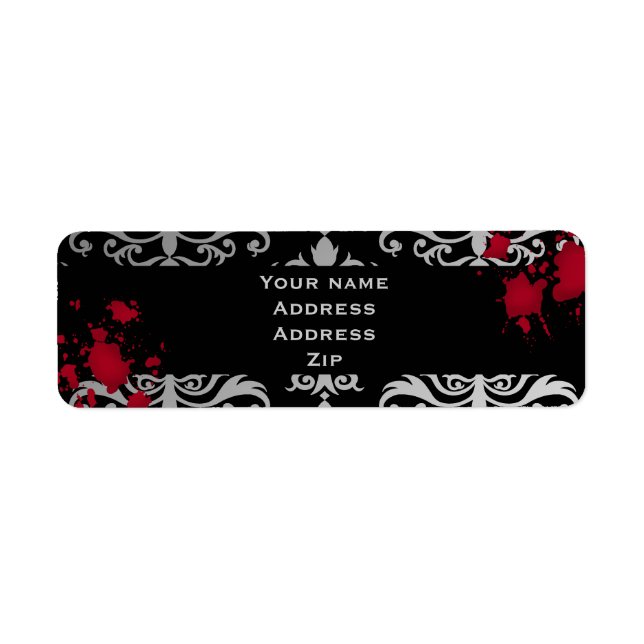 Etiqueta Casamento Vampiro Halloween (Frente)