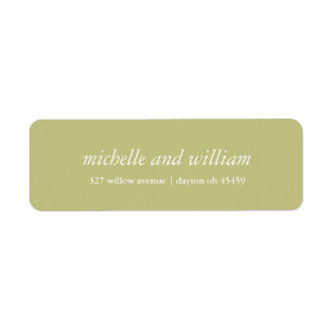 Etiqueta Casamento verde-azeitona mínimo personalizado