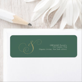 Etiqueta Casamento Verde Esmeralda Elegante