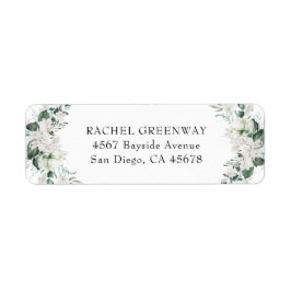 Etiqueta Casamento Verde Sábado Azul, Branca Elegante