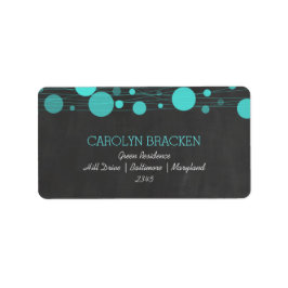 Etiqueta Casamento Vintage Chalkboard Blue Lantern