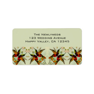 Etiqueta Casamentos vintage, aves-humanos e flores