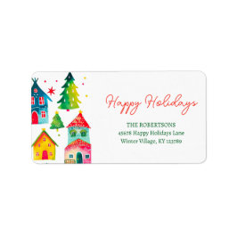 Etiqueta Casas de Natal Felicidades