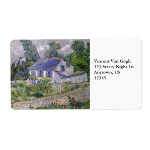 Etiqueta Casas em Auvers por Vincent Van Gogh