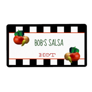 Etiqueta caseiro feita sob encomenda da salsa