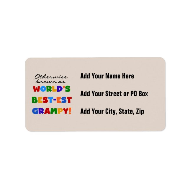 Etiqueta Caso contrário, conhecido como os melhores present (Frente)