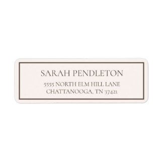 Etiqueta Castanho-de-Creme Moderno
