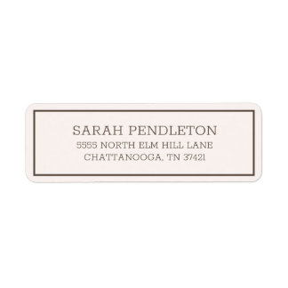 Etiqueta Castanho Simples Moderno