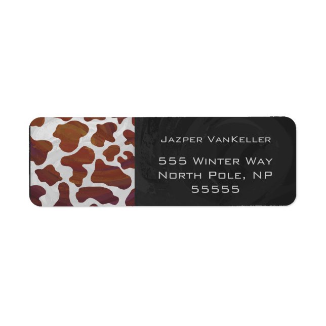 Etiqueta Castanho-Vaca e Monograma Branco (Frente)