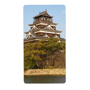 Etiqueta Castelo de Hiroshima 広 島 城, Hiroshima, Japão