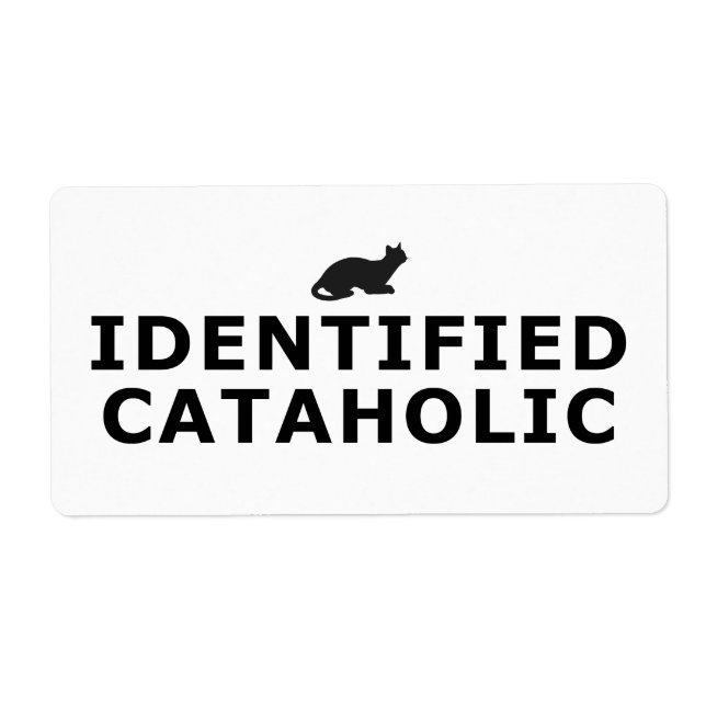 Etiqueta Católica identificada (Frente)