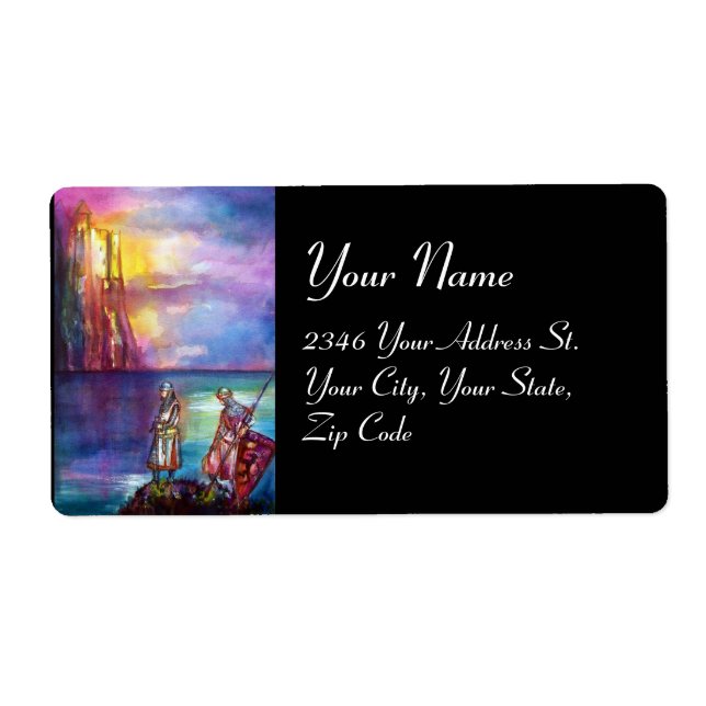 Etiqueta Cavaleiros medievais PENDRAGON,Lago Sunset,Fantasi (Frente)