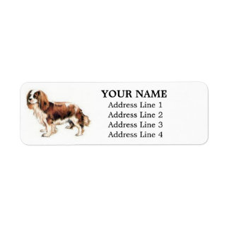 Etiqueta Cavalier King Charles Spaniel Endereço Labels