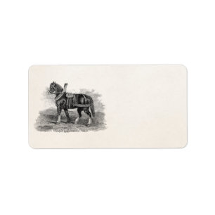 Etiqueta Cavalo da ilustração da agricultura do cavalo do