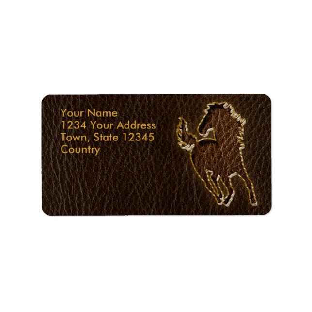 Etiqueta Cavalo de Leather Escuro (Frente)