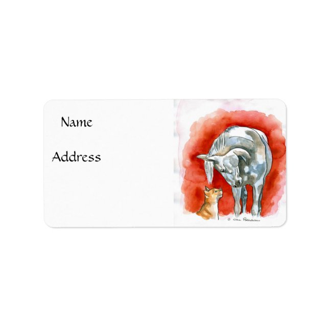 Etiqueta Cavalo e Gato (Frente)