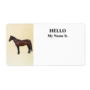 Etiqueta Cavalo Morgan de Perfil