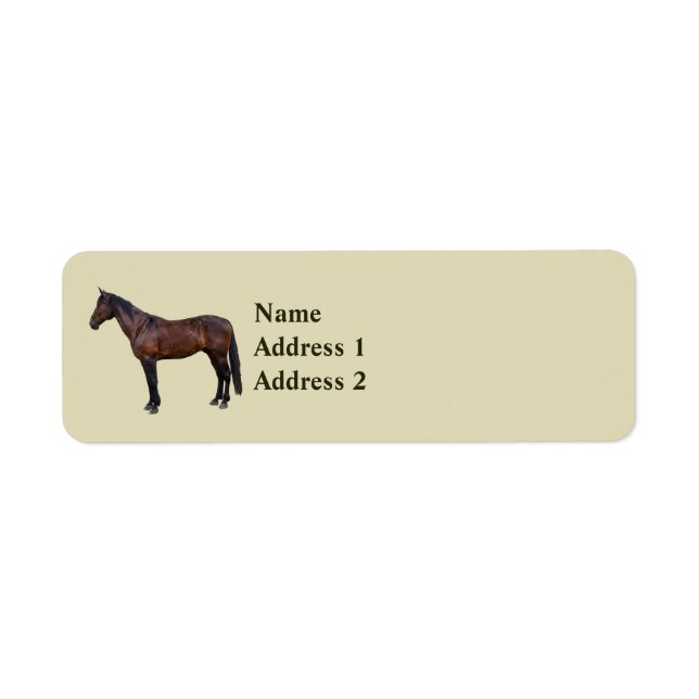 Etiqueta Cavalo Morgan de Perfil (Frente)