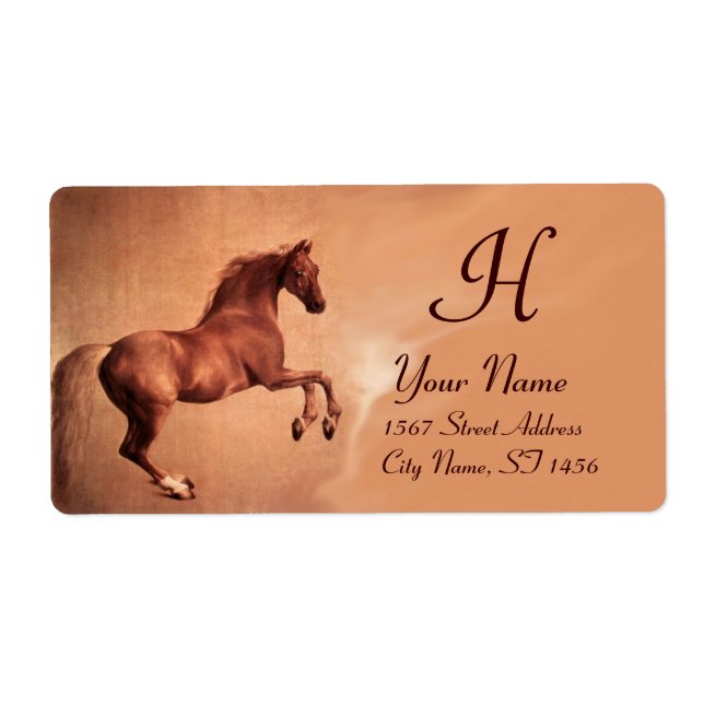 Etiqueta CAVALO VERMELHO, rosa (Frente)