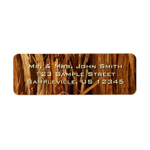Etiqueta Cedar Textura de Latido de Madeira