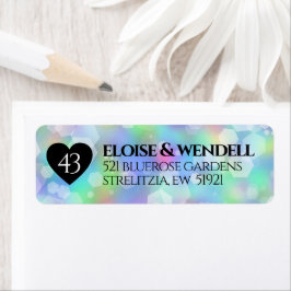 Etiqueta Celebração do Aniversário de Casamento Opal Elegan